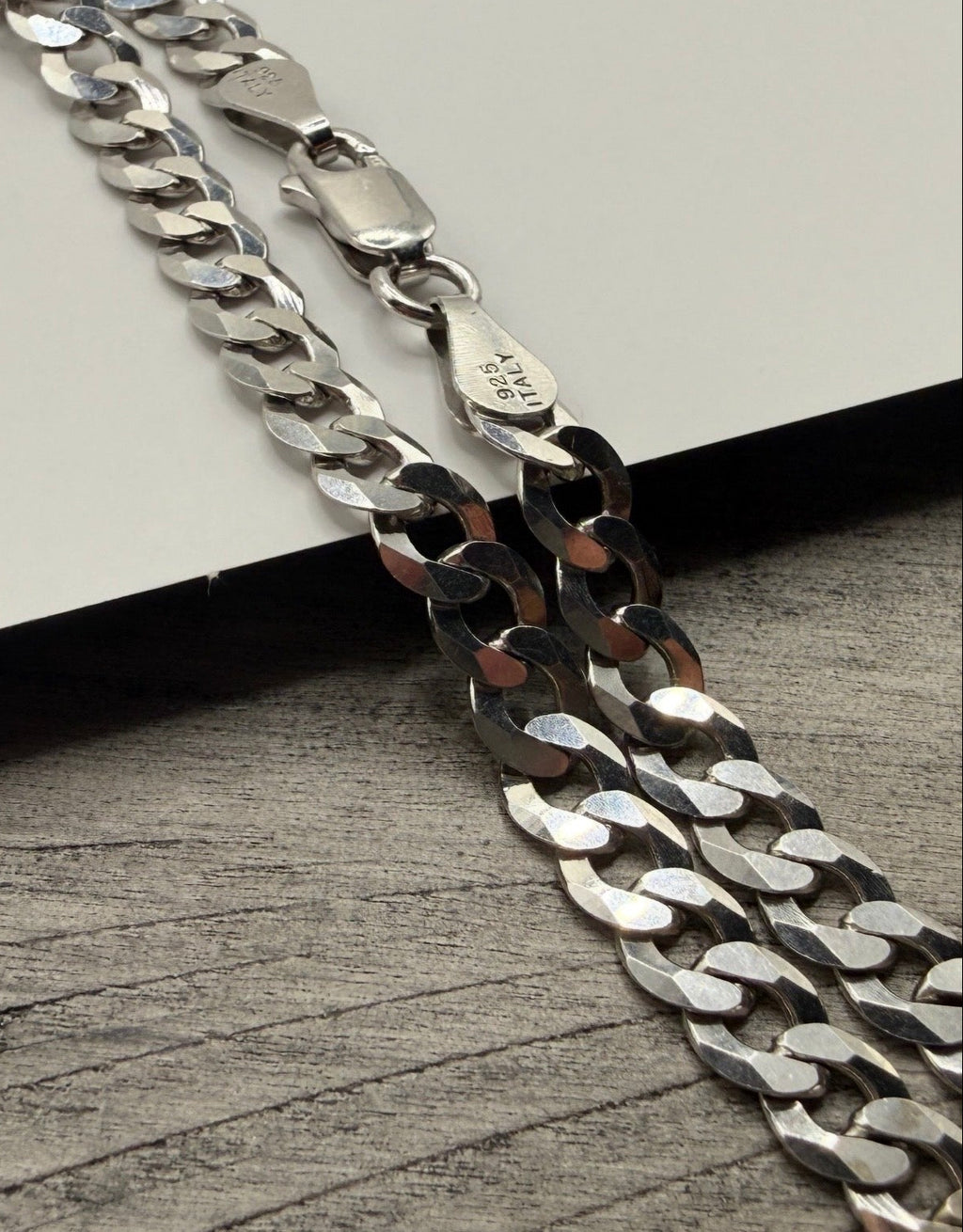 Solid Sterling Silver Curb Bracelet 8"