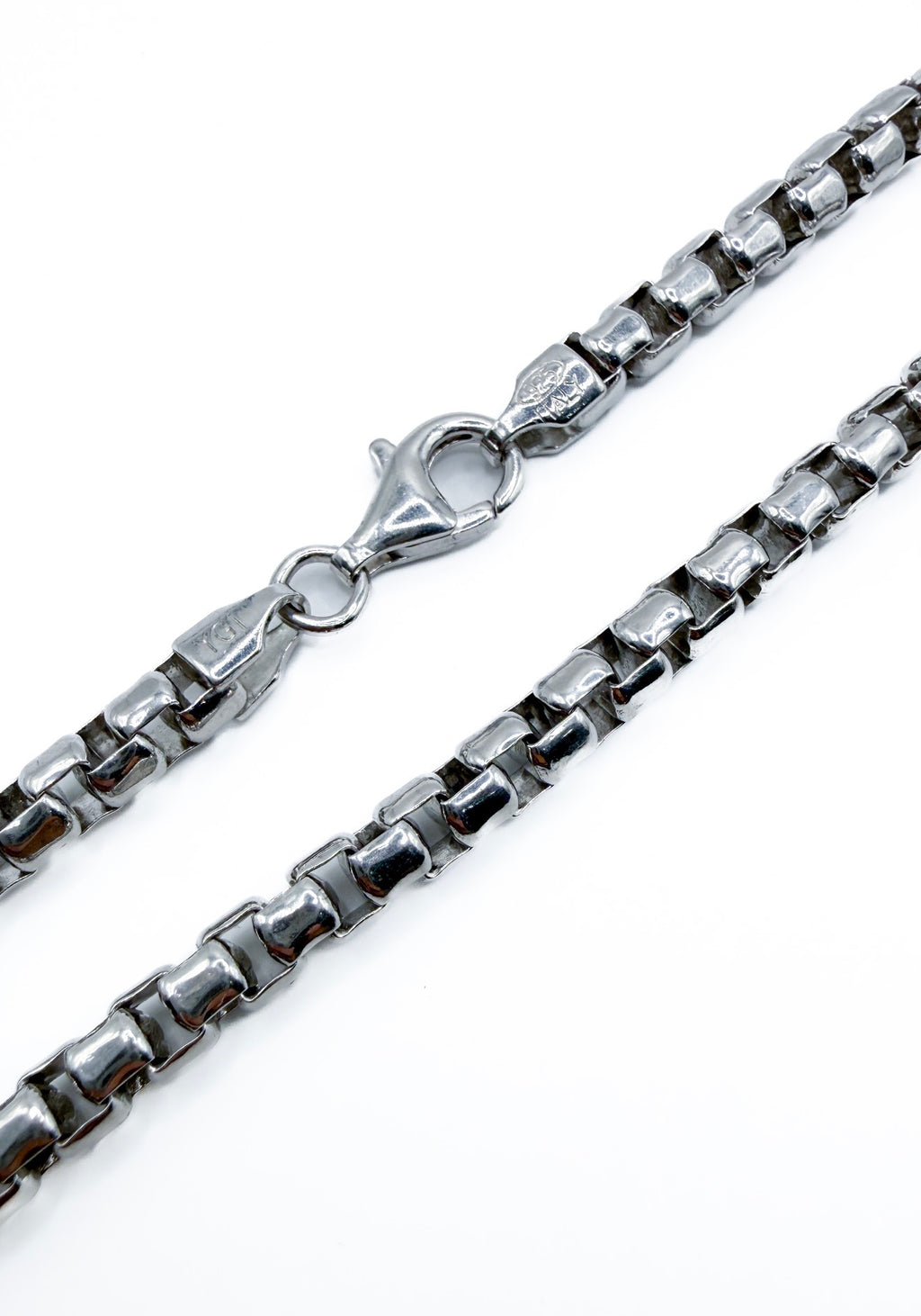 Modern Silver Box Chain Bracelet 8"
