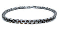 Modern Silver Box Chain Bracelet 8"