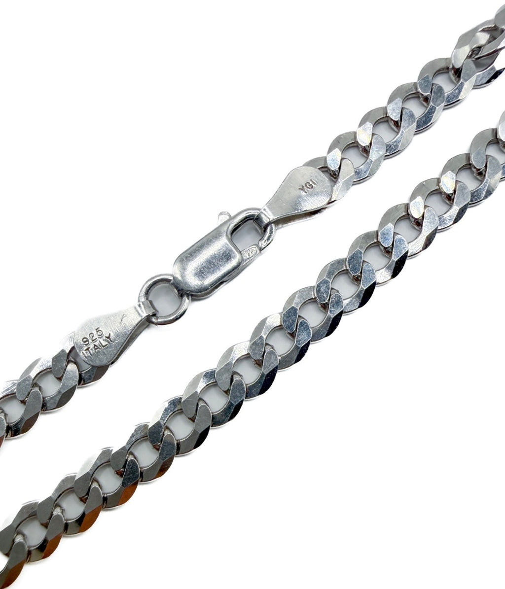 Solid Sterling Silver Curb Bracelet 8"