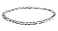 Solid Sterling Silver Figaro Link Bracelet 8"