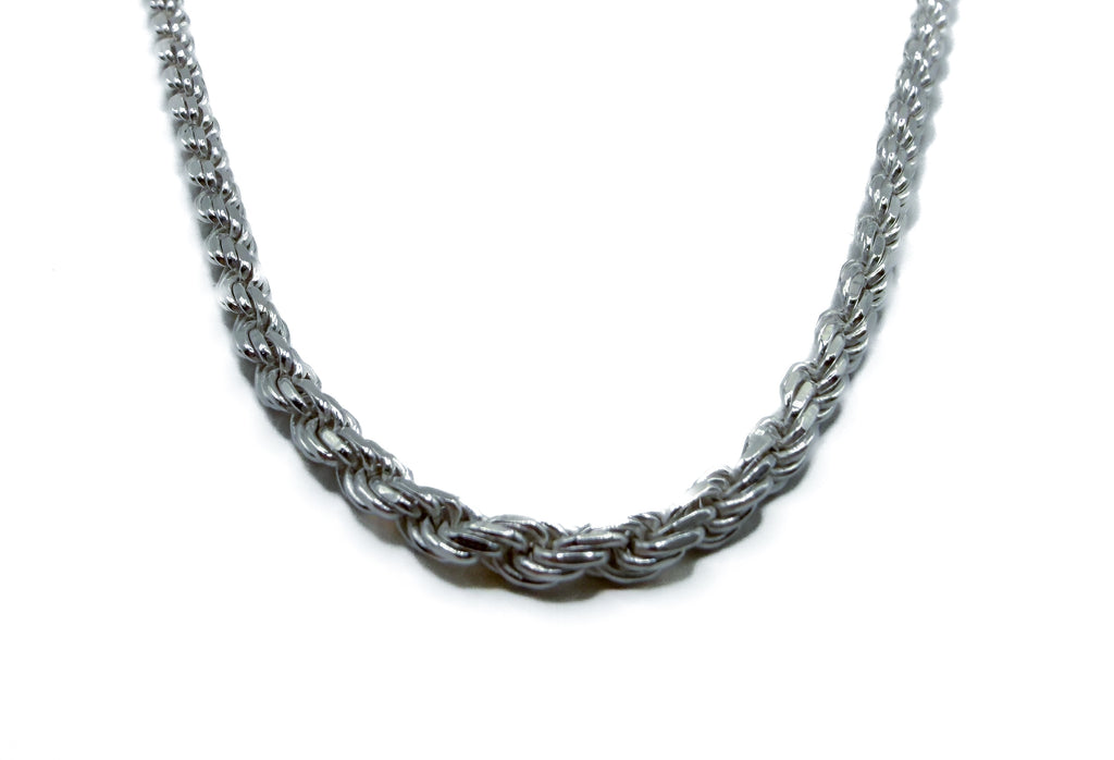 Silver King Chain Necklace 22"
