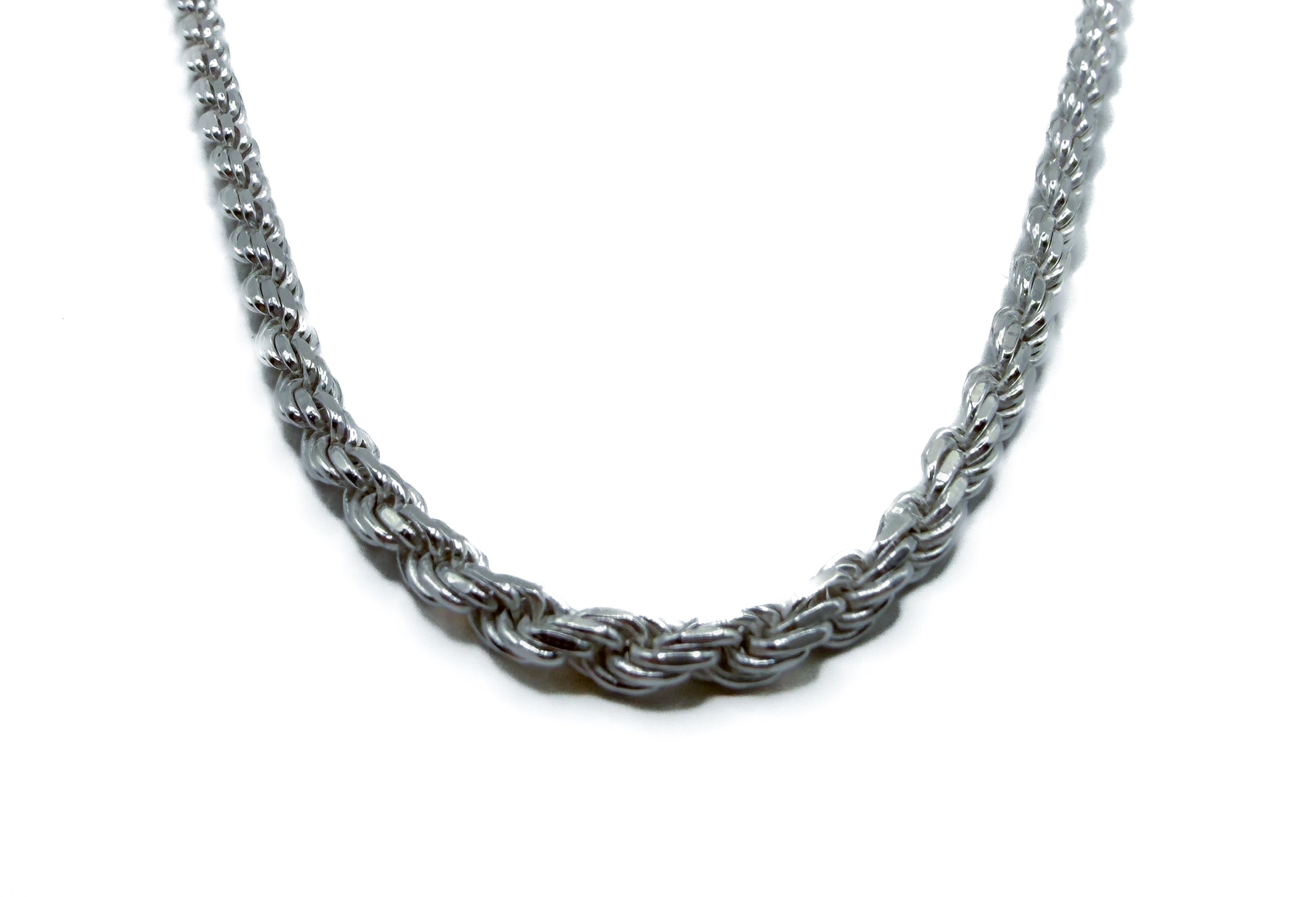 Silver King Chain Necklace 22"