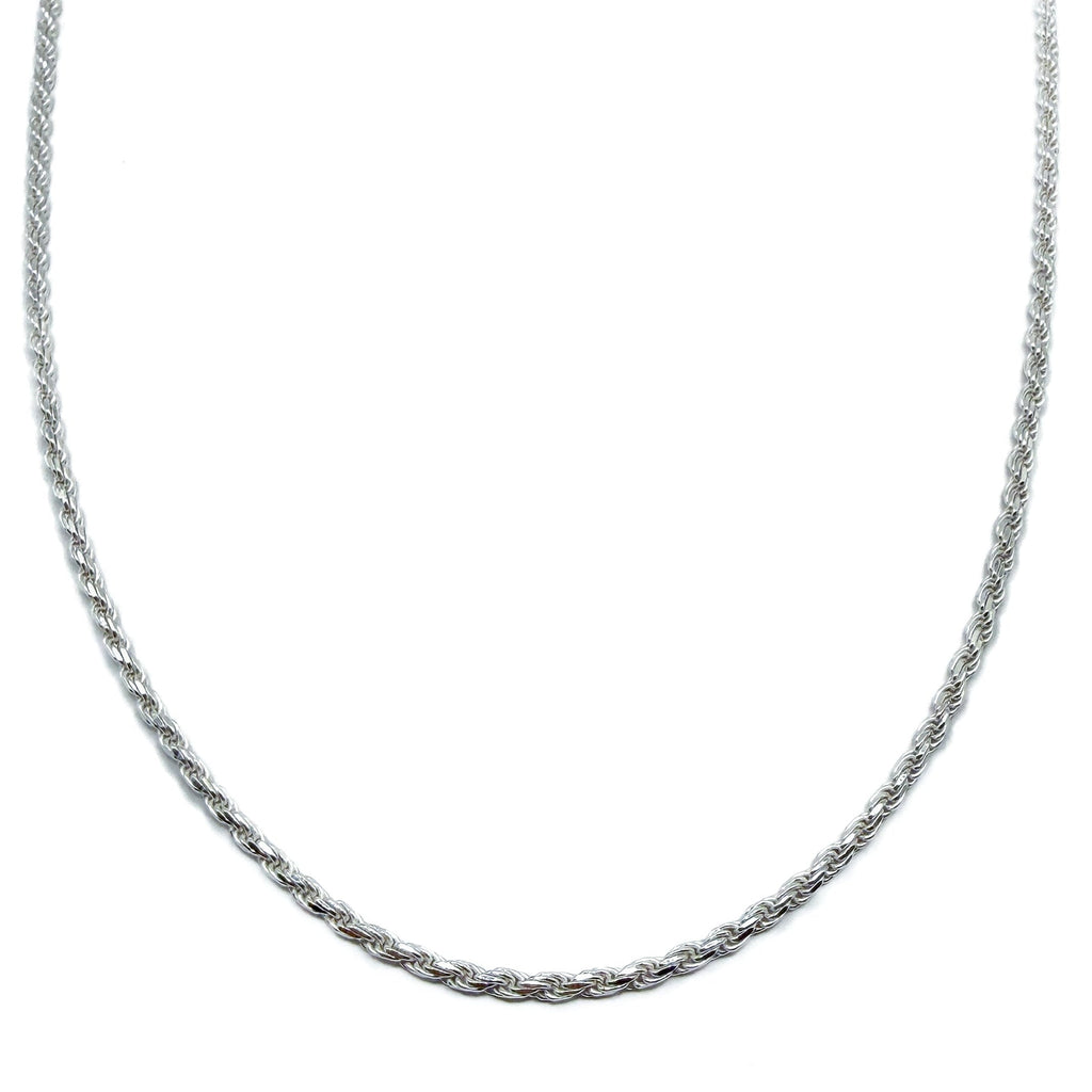 Silver King Chain Necklace 22"