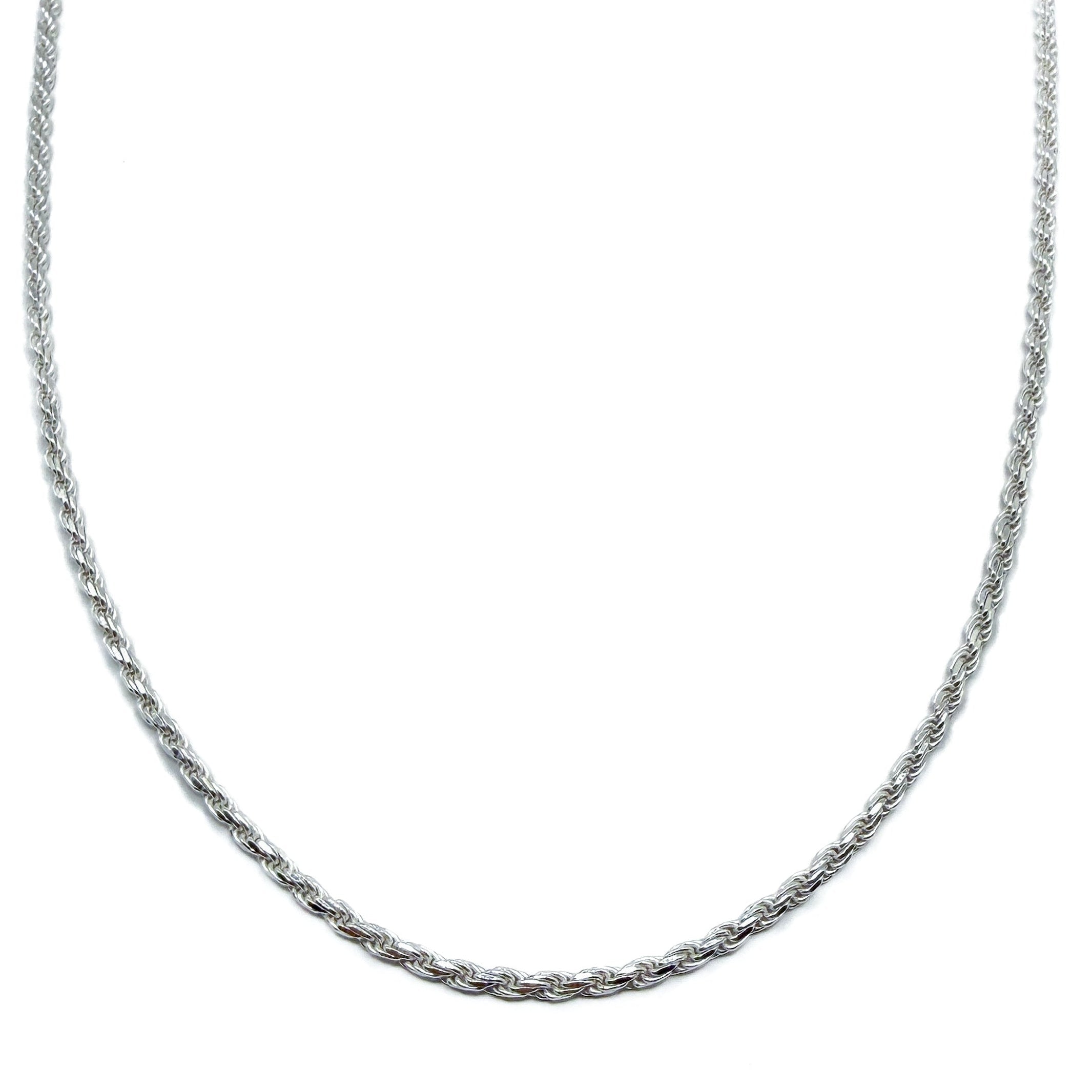 Silver King Chain Necklace 22"