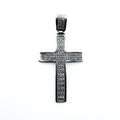 Iced-Out Cross Pendant - Sterling Silver