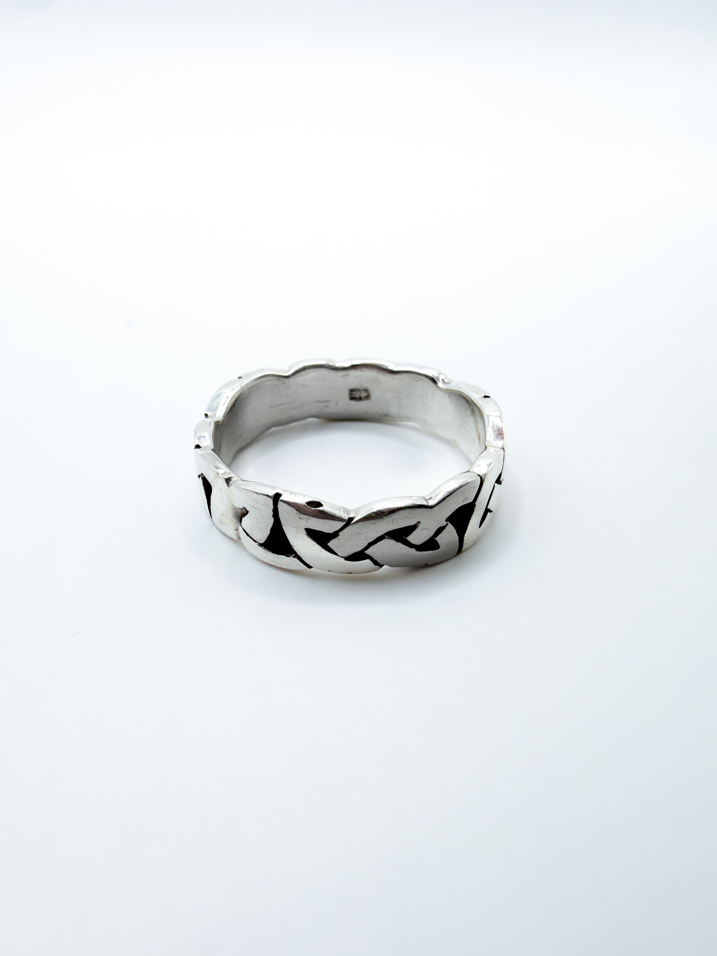 Sterling Silver Woven Band Ring 9.25"