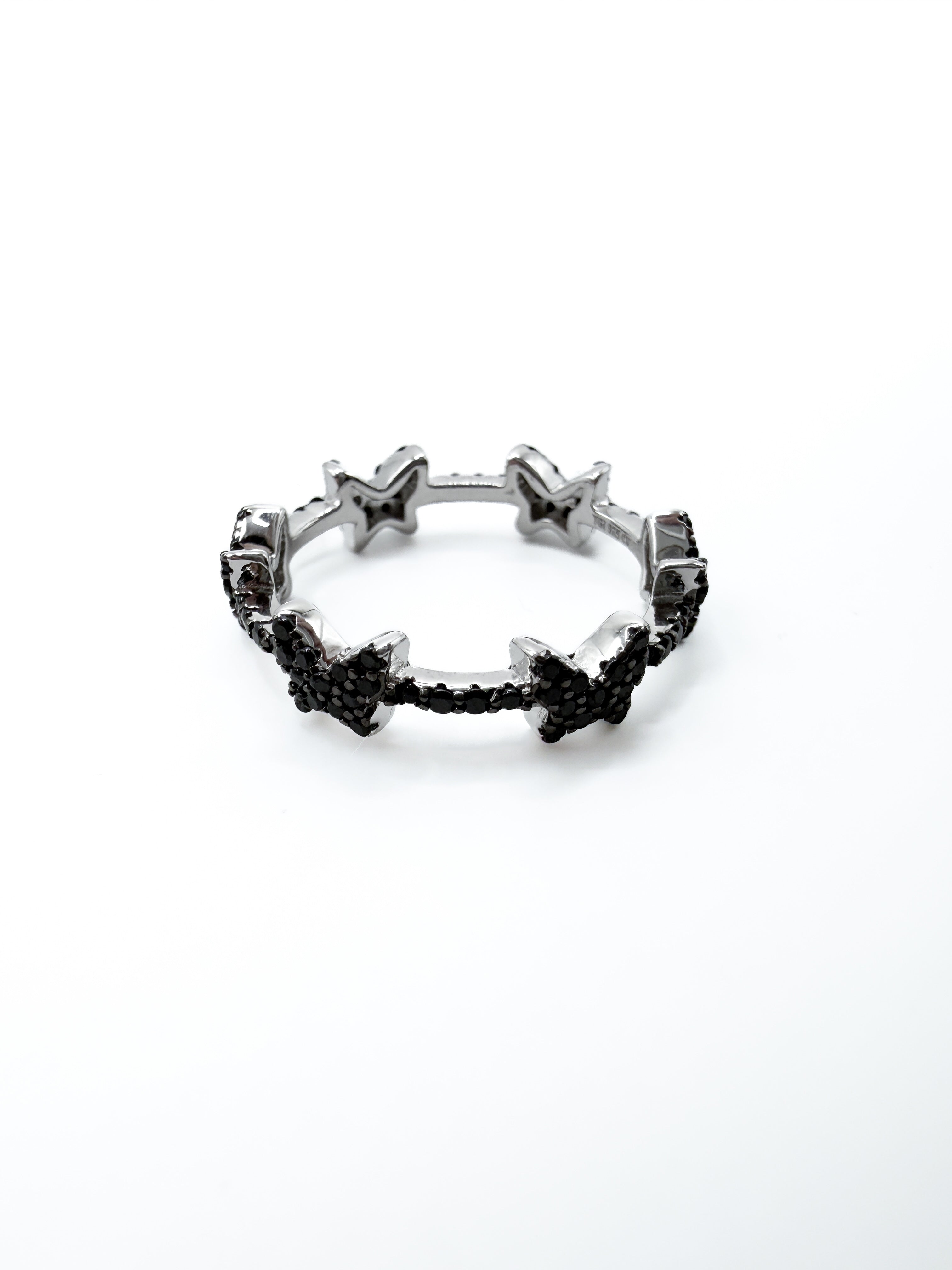 Noir Butterfly Ring 7"