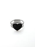 Noir Heart Ring 6.5"