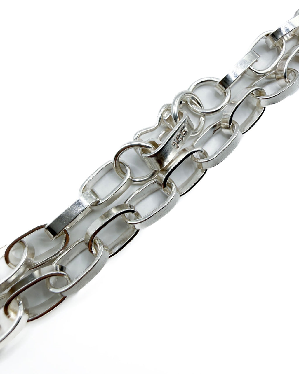 Modern Paperclip Link Chain Bracelet 8"