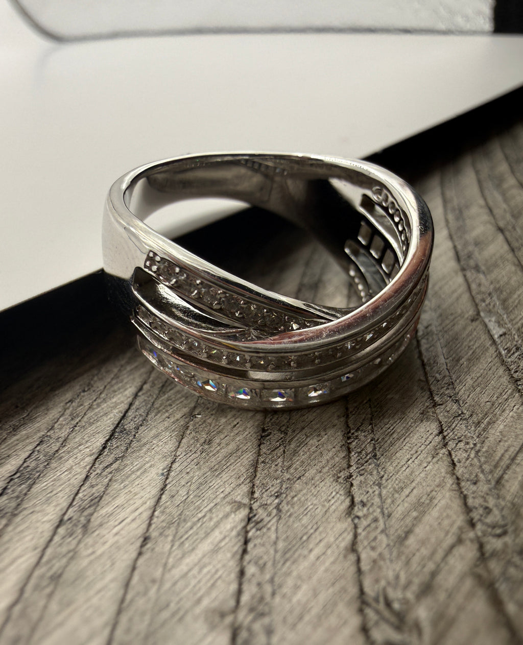 Sterling Silver Infinity Band Ring 8"
