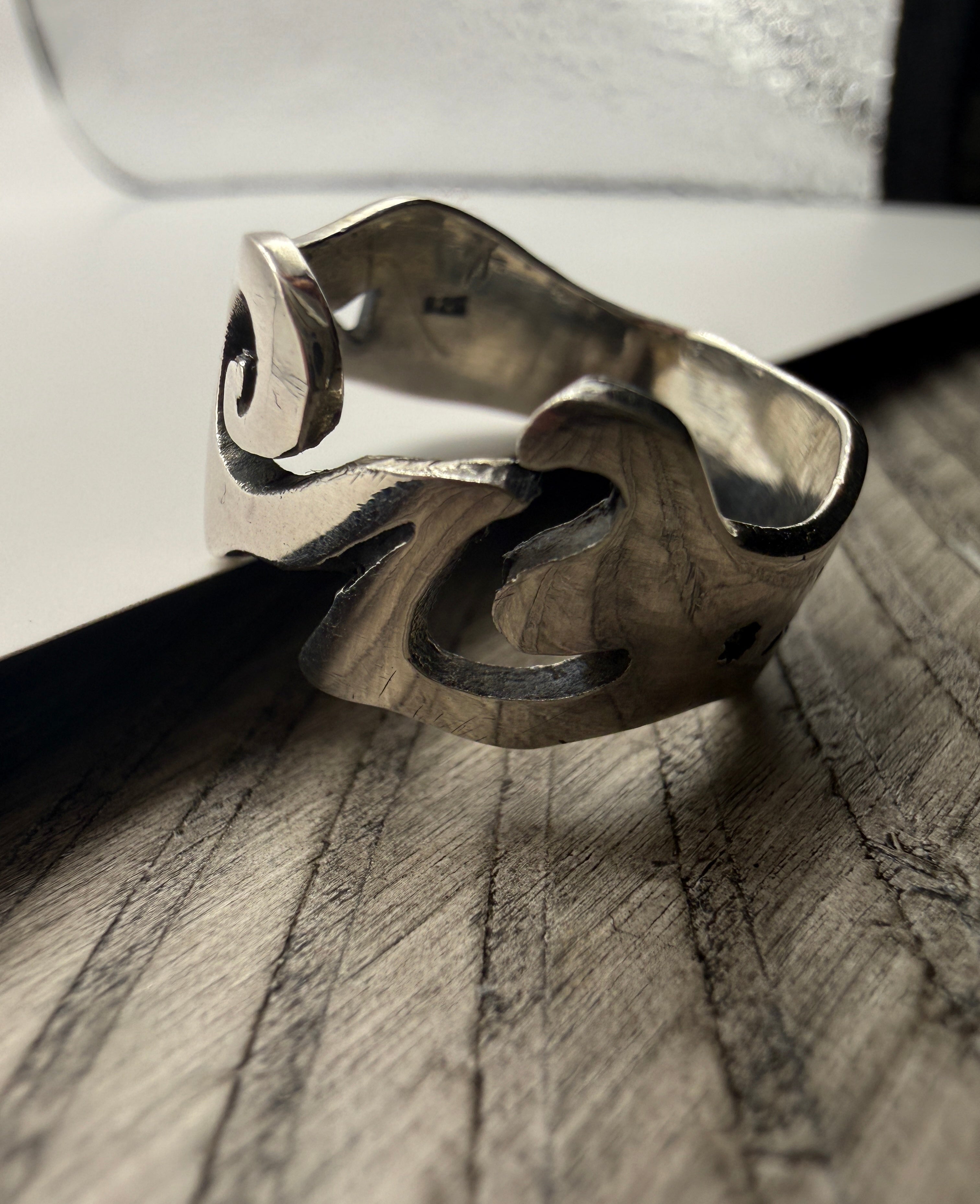Sterling Silver Wave Ring 9"
